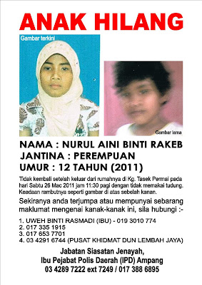 BUDAK HILANG : Minta Kerjasama Semua
