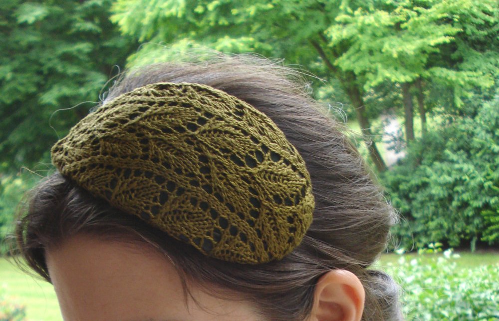 Life's Jewels on String Silk Knitted Lace Fascinator Hat.