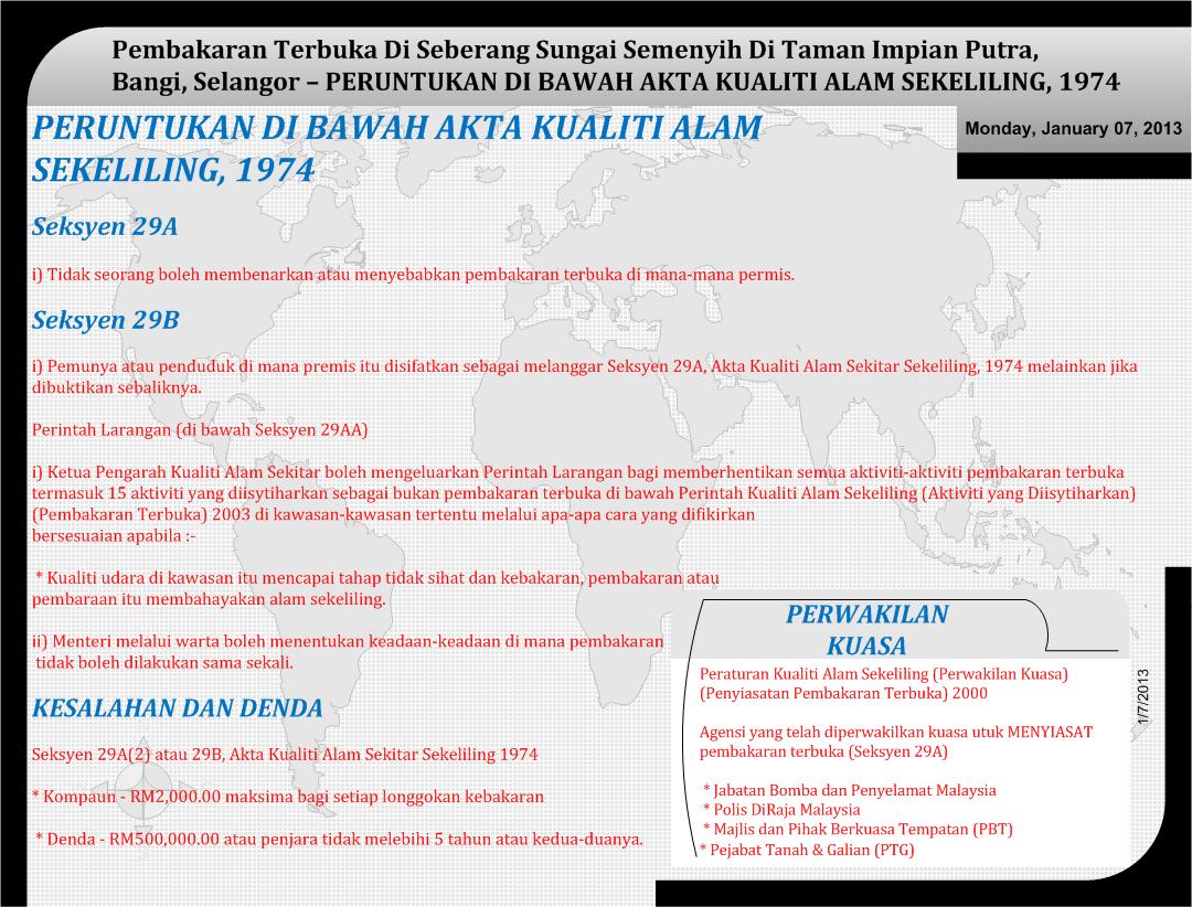 Blog Peribadiku Masalah Pembakaran Terbuka Di Kawasan Berhampiran Taman Impian Putra Bangi Selangor