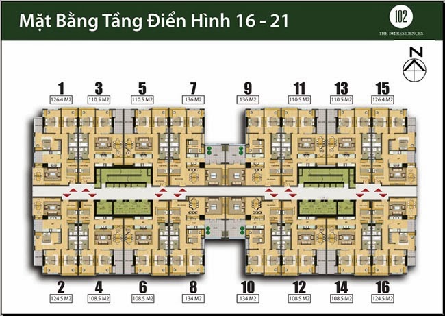 mặt bằng chung cư 102 trường chinh kinh đô