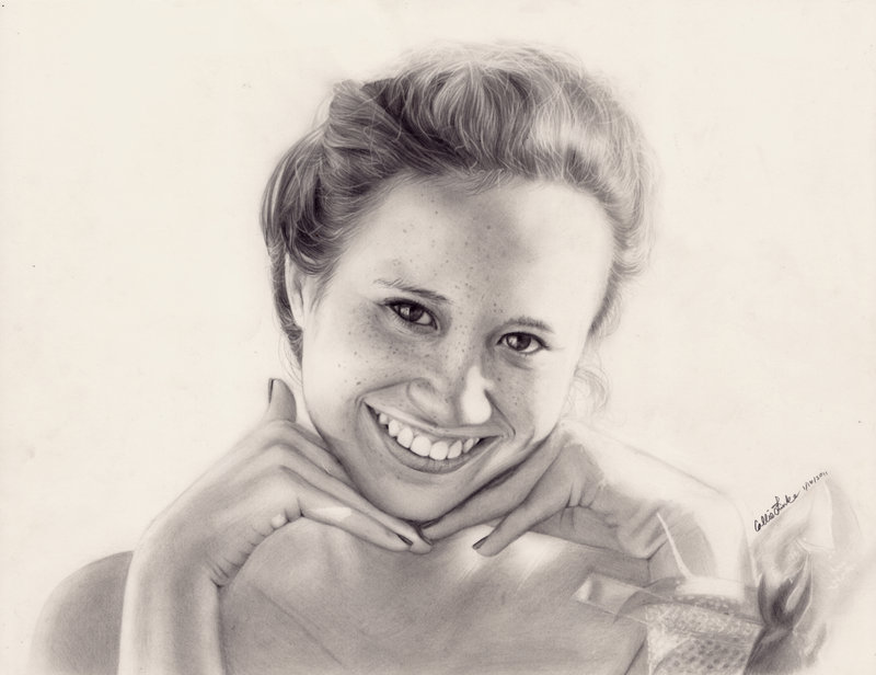 Dibujos realista a lápiz Callie Fink resubido