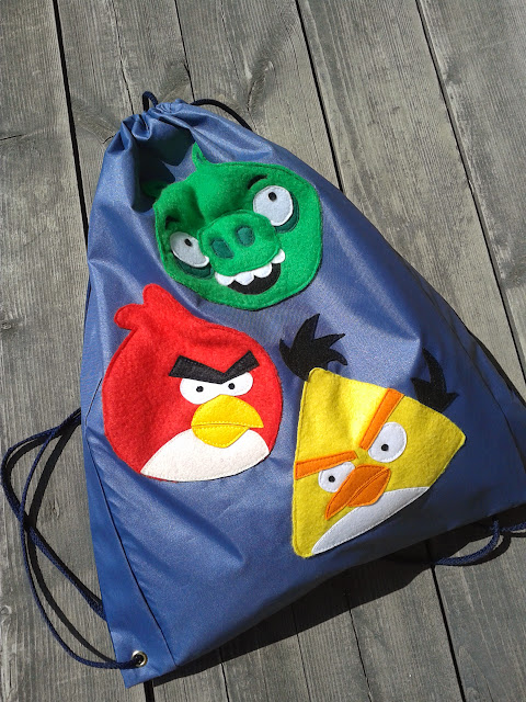 Сумка-мешок Angry Birds детская своими руками