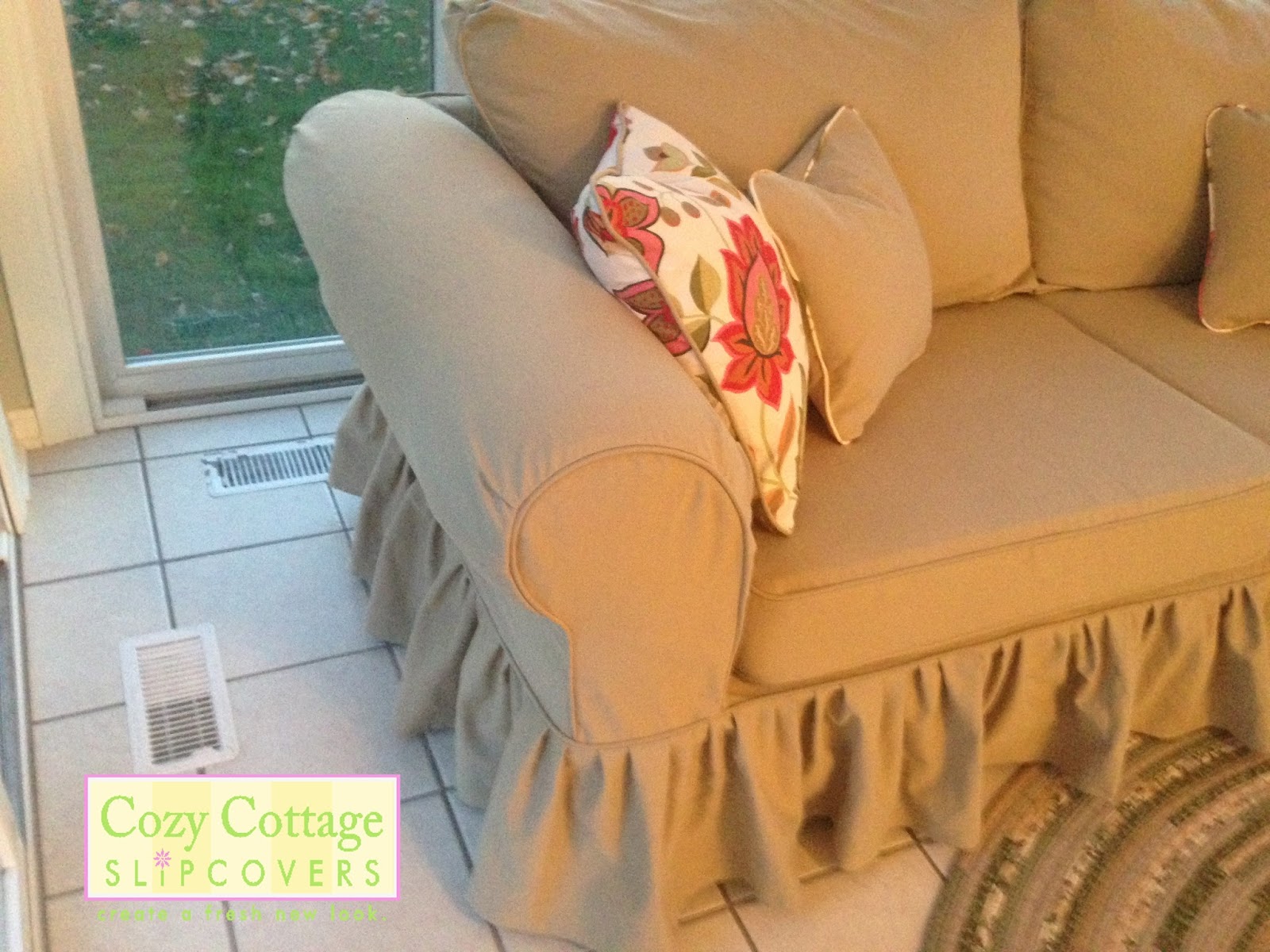 Cozy Cottage Slipcovers Classic Cotton and Ruffles