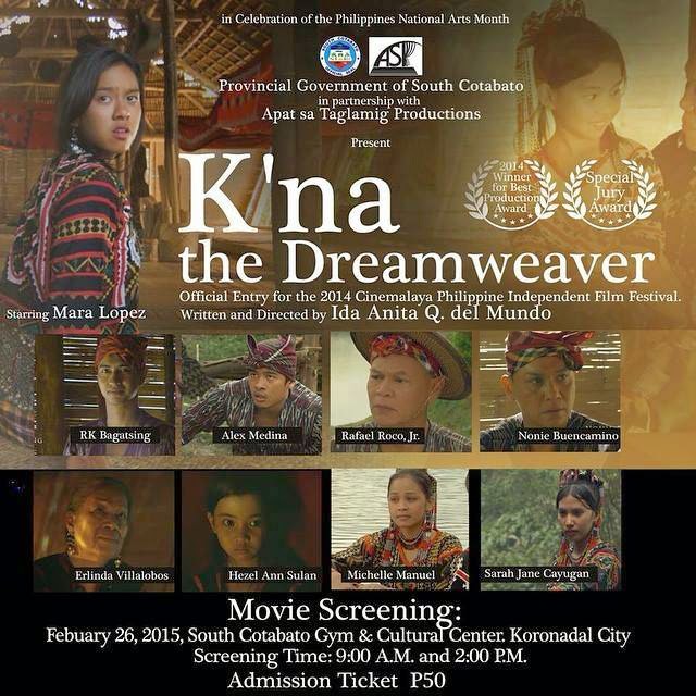 K'na, the Dreamweaver to be shown in Koronadal