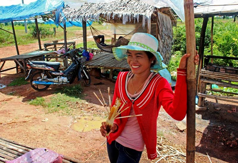 Rice seller in Cambodia