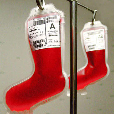 聖誕襪血袋 最溫暖禮物