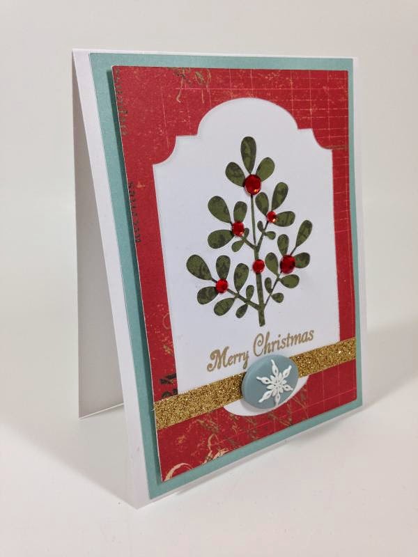 Close To My Heart Artfully Sent Cricut cartridge Christmas card sideview