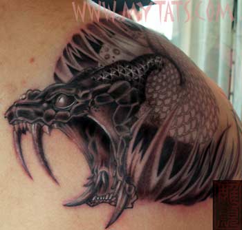 snake tattoos4 snake tattoos