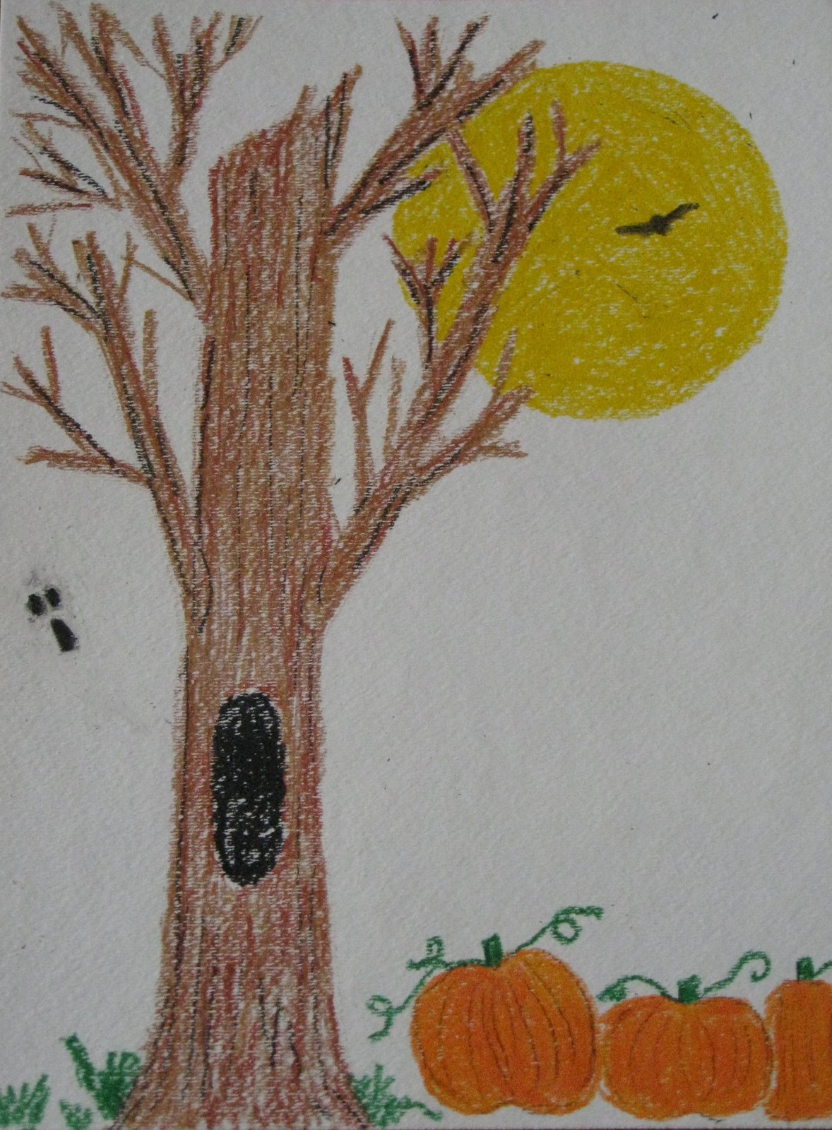 Cindy deRosier My Creative Life Crayon Resist Halloween Art