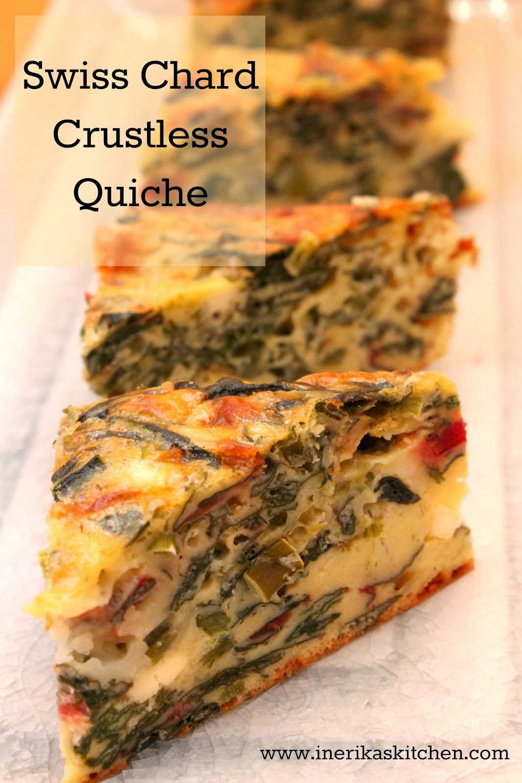 In Erika's Kitchen Swiss chard crustless quiche
