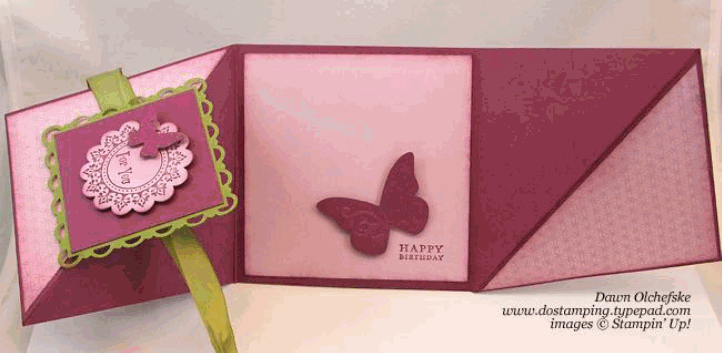 mema s crafts triangle tri fold card
