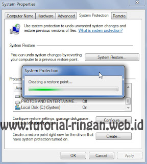 Loading Create System Restore Point