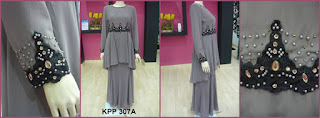 Baju Kurung Moden Peplum Chiffon Lace Manjer Closet