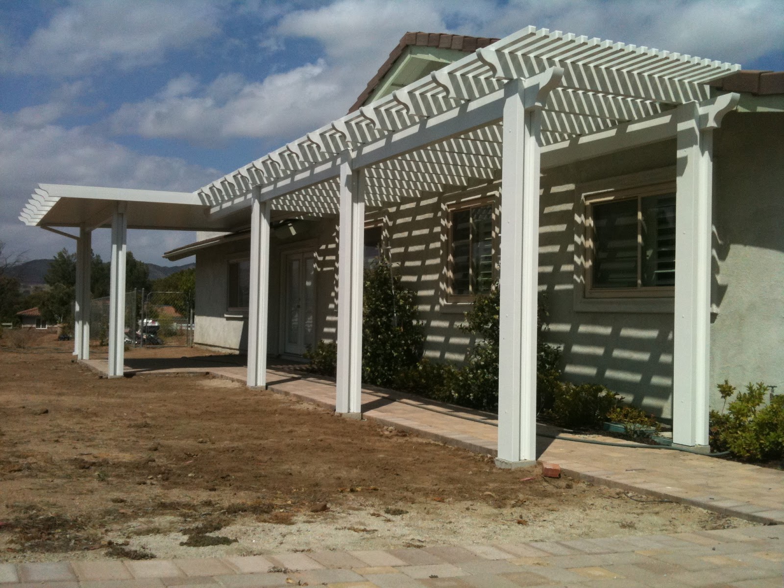 EAC Solid Alumawood & Lattice Patio Cover in Wildomar, CA.