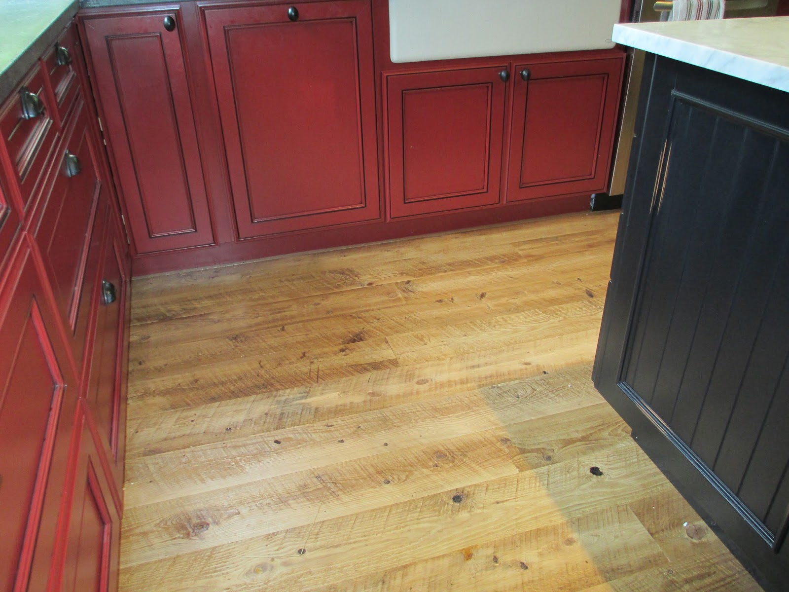 Cypress kitchen cabinets country kitchen floor