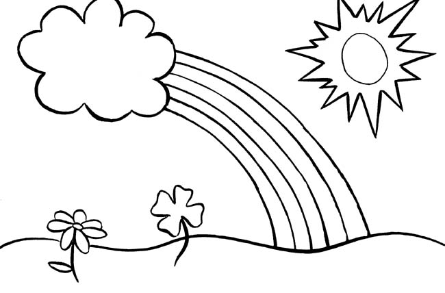 Rainbow Coloring Pages 01