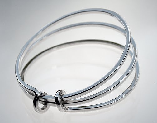 Triple Band Knotted Bangle