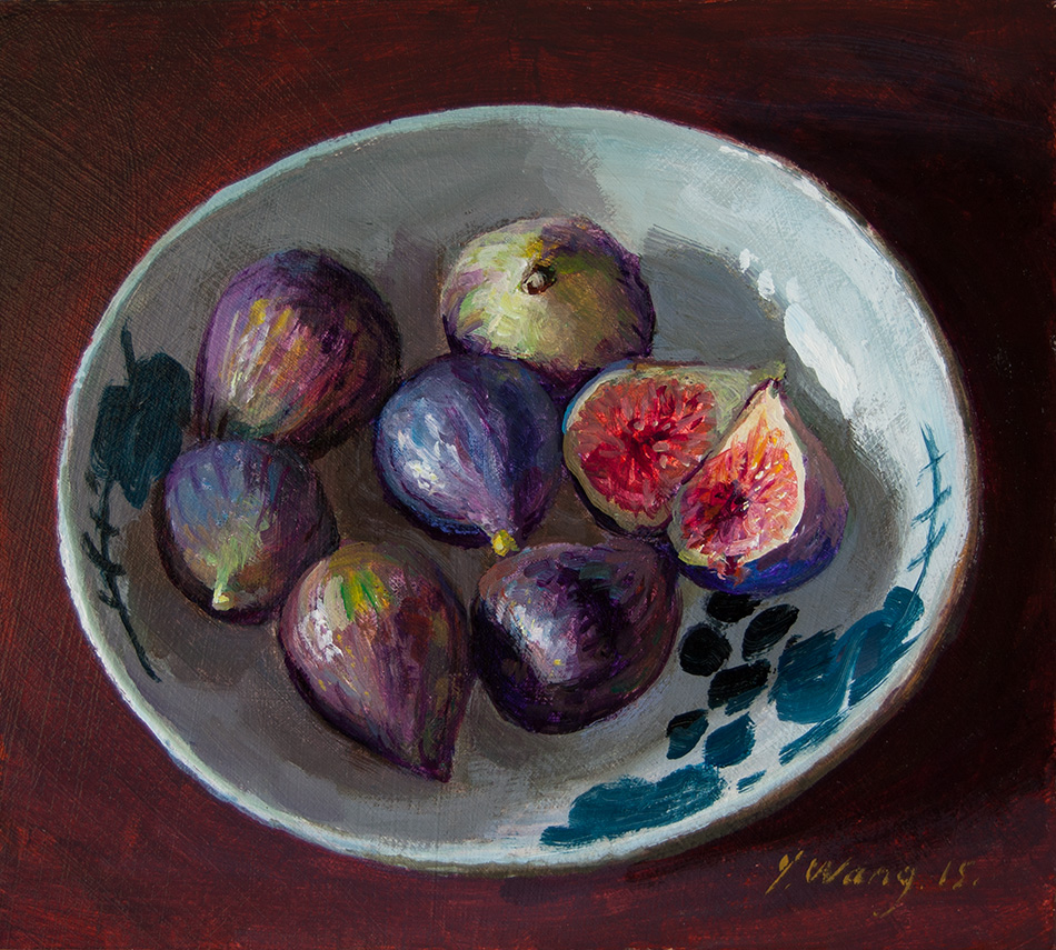DAILY PAINTERS MARKETPLACE figs fruit still life a painting a day
