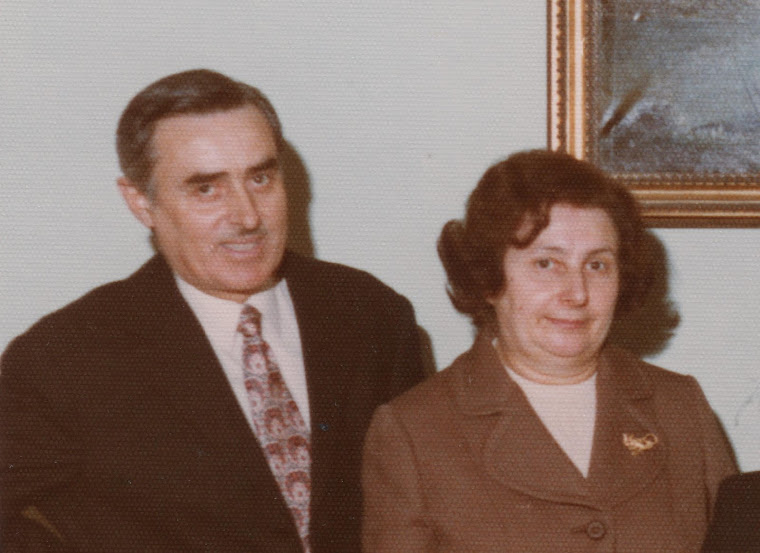 Carlo Narratone con l' inseparabile moglie Maria il 25 marzo 1972