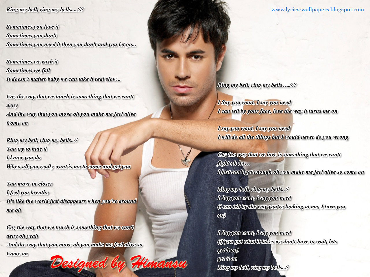 Lyrics Wallpapers: Enrique Iglesias - Ring my bells1280 x 960
