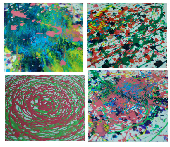 Sunnyside Art House Splatter Painting like Jackson Pollock