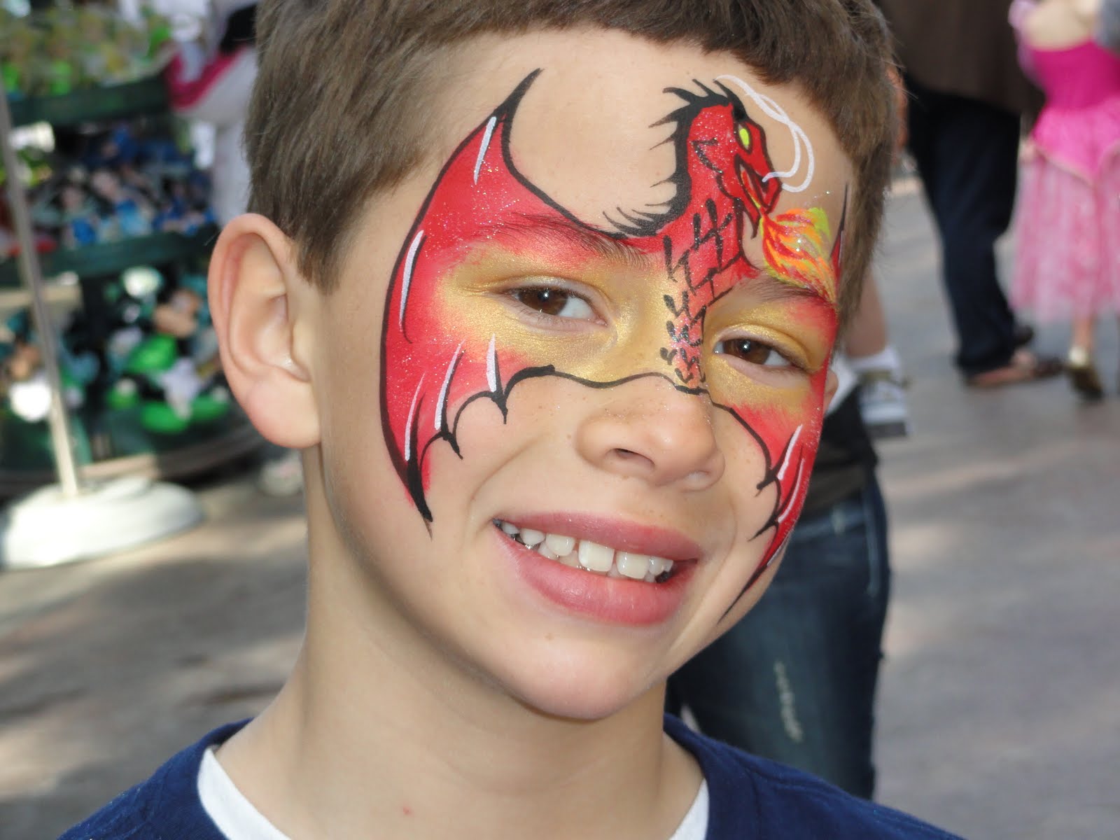 Joseph & Martha face painting at Disneyland