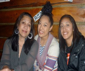 With my nana & my sister [cousin]. I love spending time with them.