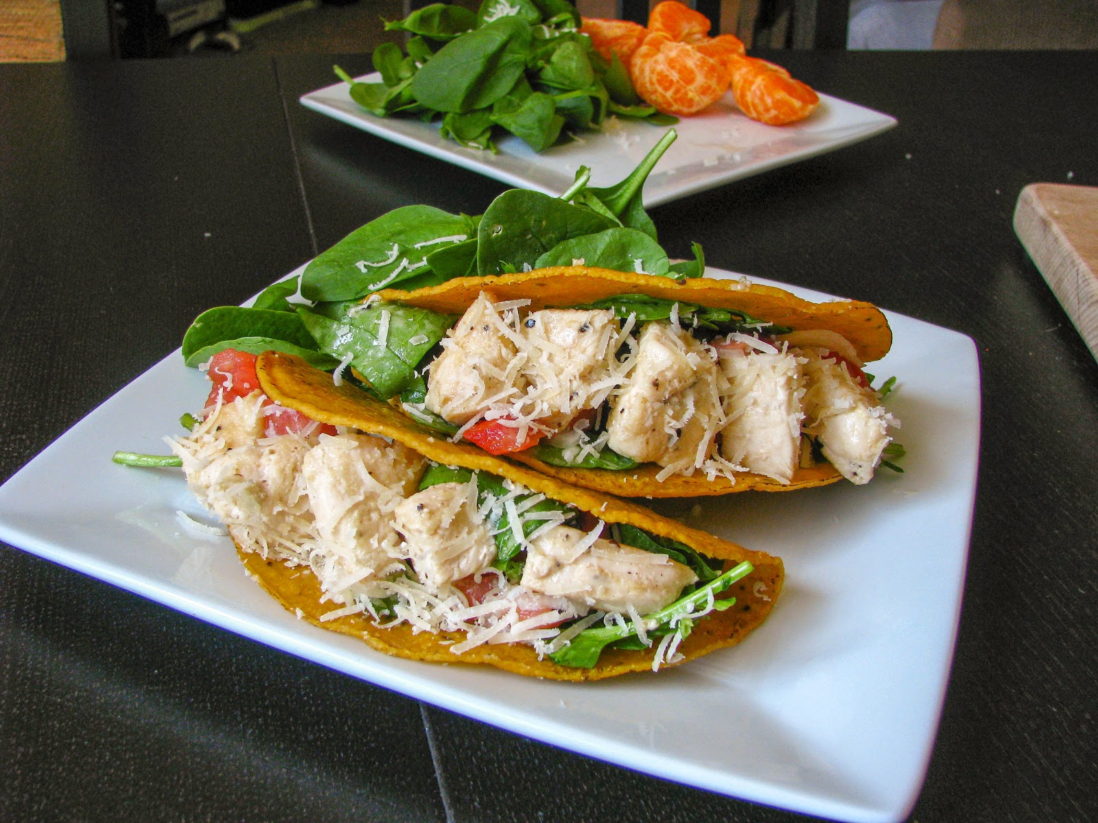 two foodies & a pup Chicken Caesar Salad Tacos