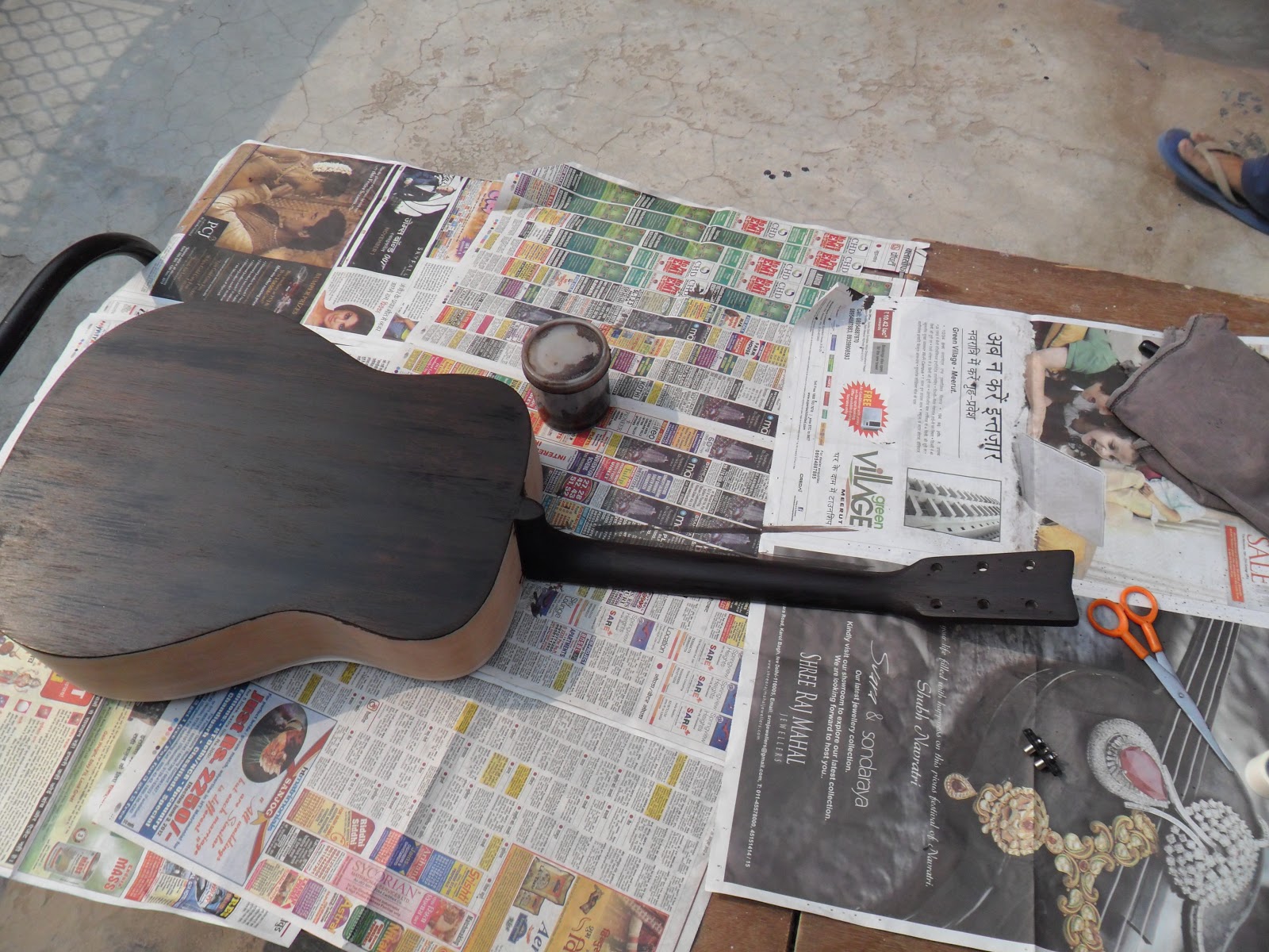 Guitar Refinishing Process.