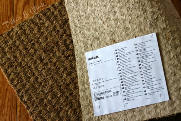 Stencil an IKEA rug to create a PB Inspired Doormat! #ikeahack pitterandglink.com