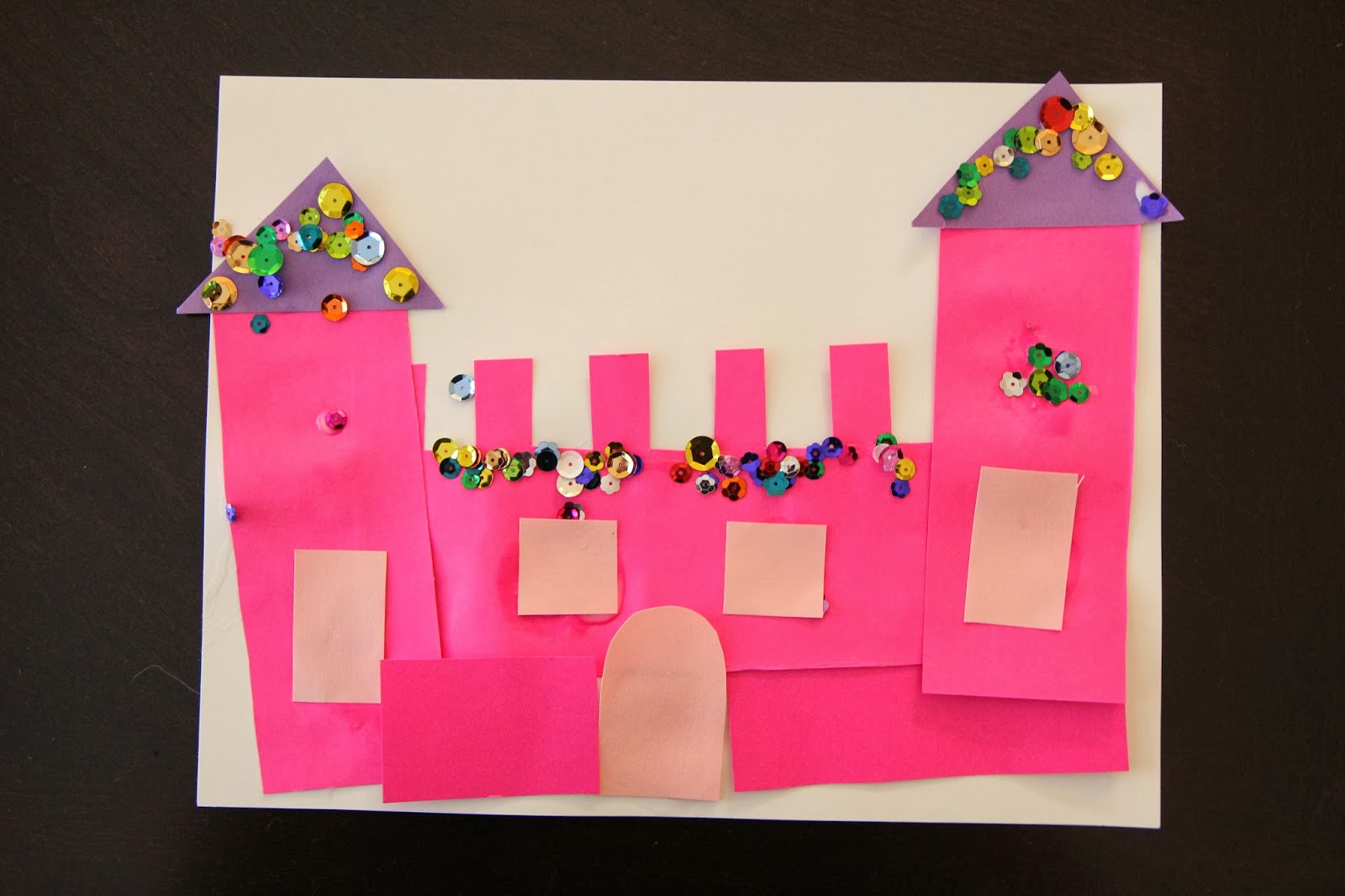 Toddler Approved! Sparkly Princess Castle Craft