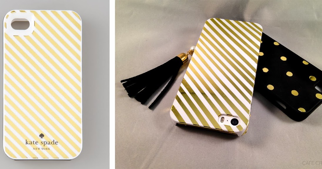 Cafe Craftea DIY Kate Spade Inspired Striped Phone Case