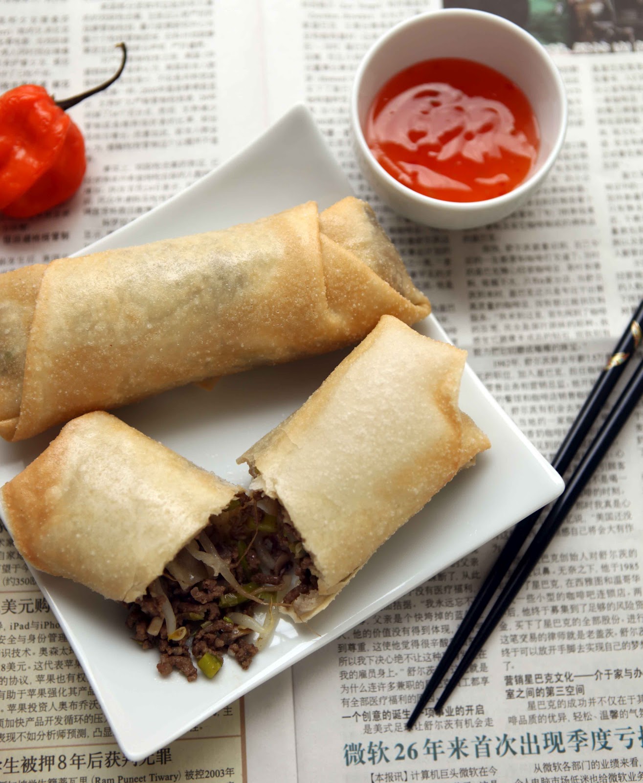 sabrinasue Asparagus Egg Rolls