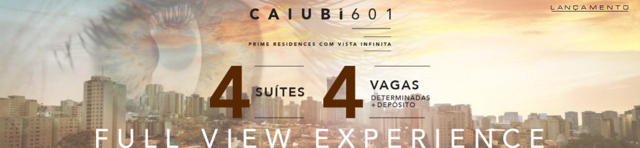 CAIUBI 601 Apartamentos alto padrão, 4 suítes,212m²,4 vagas determinadas-Lançamento-Perdizes-S.Paulo