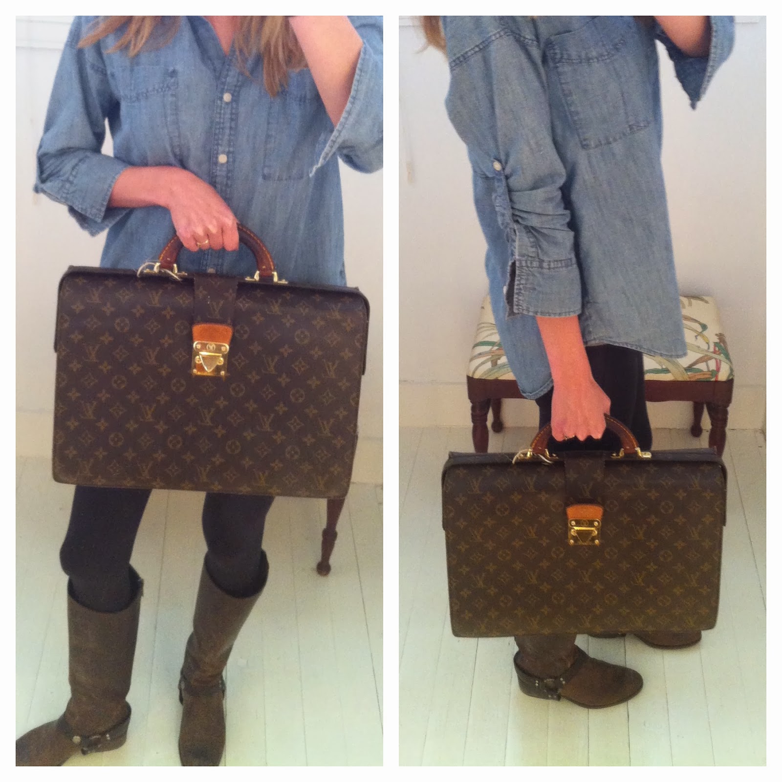 Fondren Muse: Louis Vuitton Serviette Fermoir Briefcase $1495