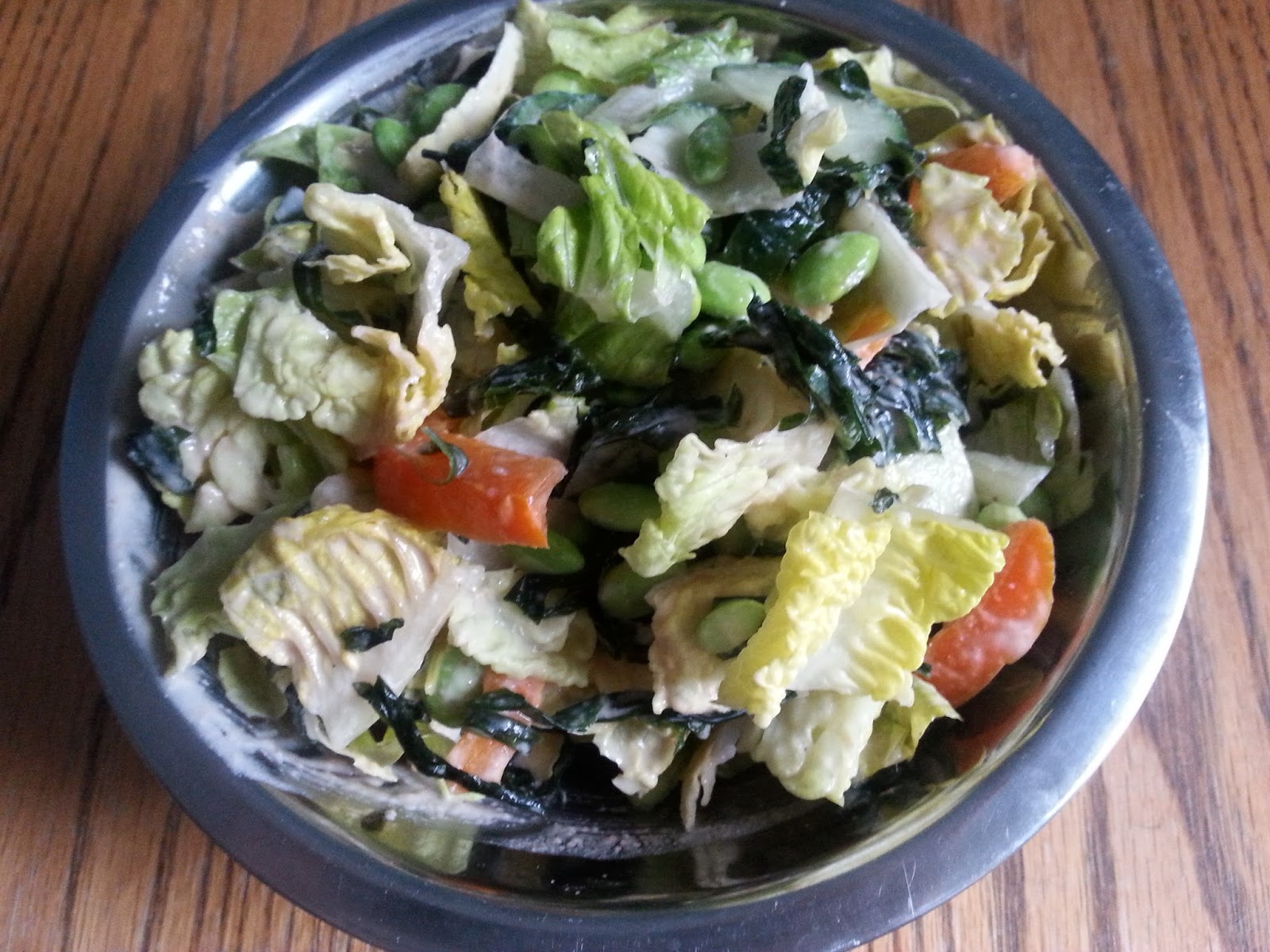 Healthy Life Lessons Japanese Green Salad with Simple Sesame Dressing