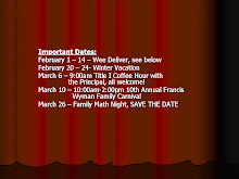 Dates to Remember