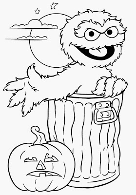 Sesame Street Halloween Coloring Pages