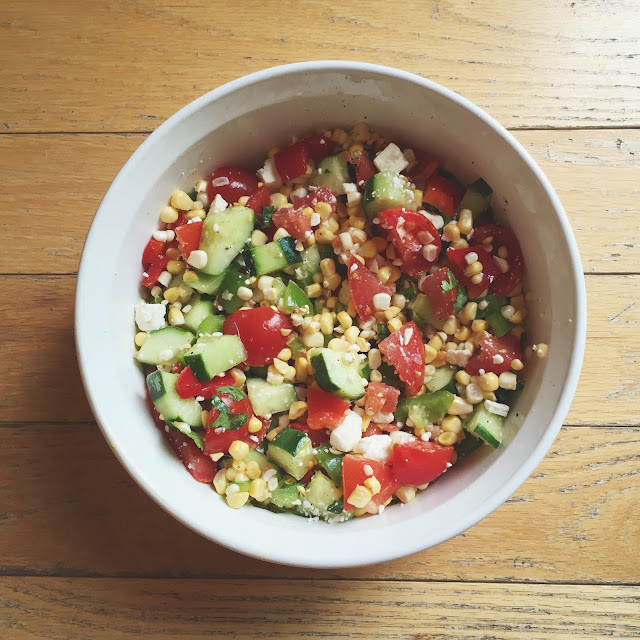 Summer, Corn Salad, Vegetarian, Recipe