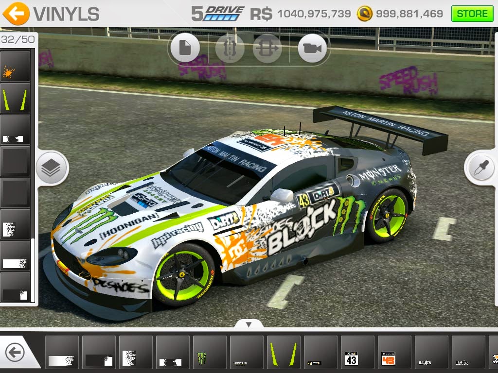 REAL RACING 3 MOD SKIN LIVERY VINLY KEN BLOCK DC VINYL PACK By