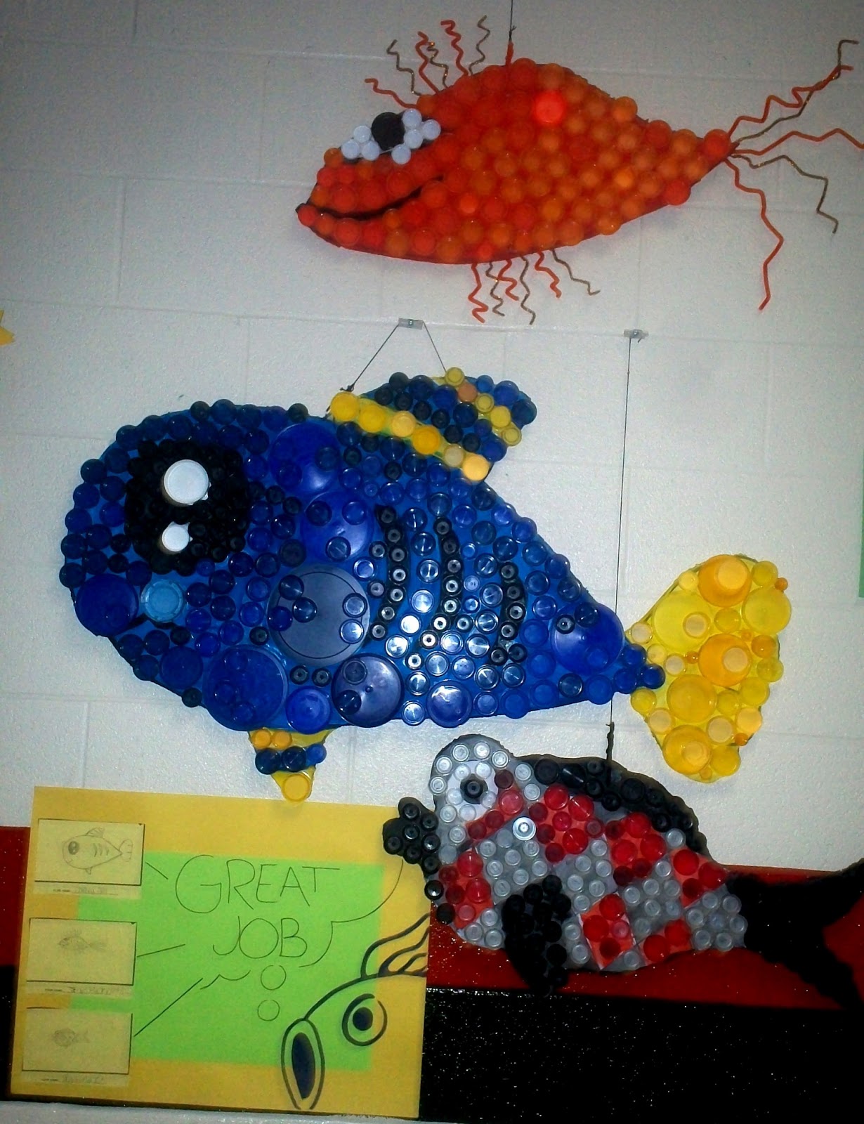 Art With Mr. E Bottle Cap Fish