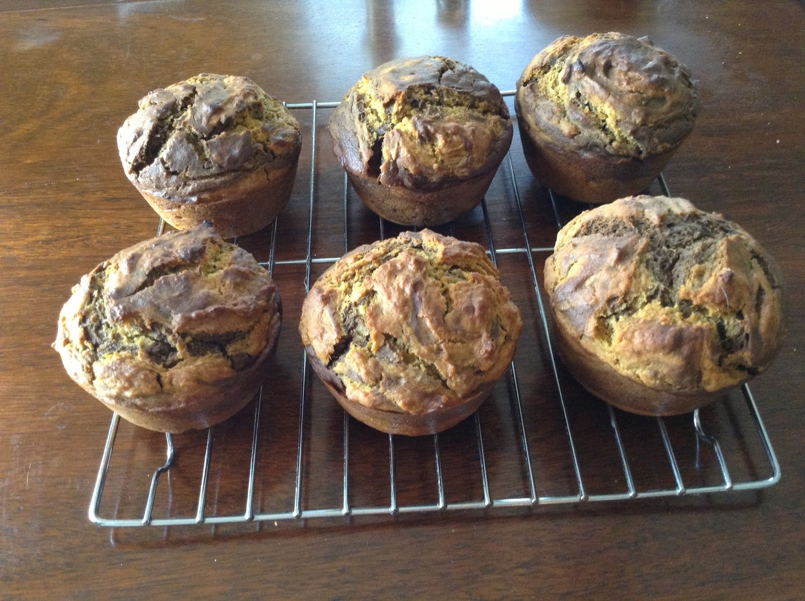 megbakes Muffin Madness Jumbo Sweet Potato Swirl Muffins