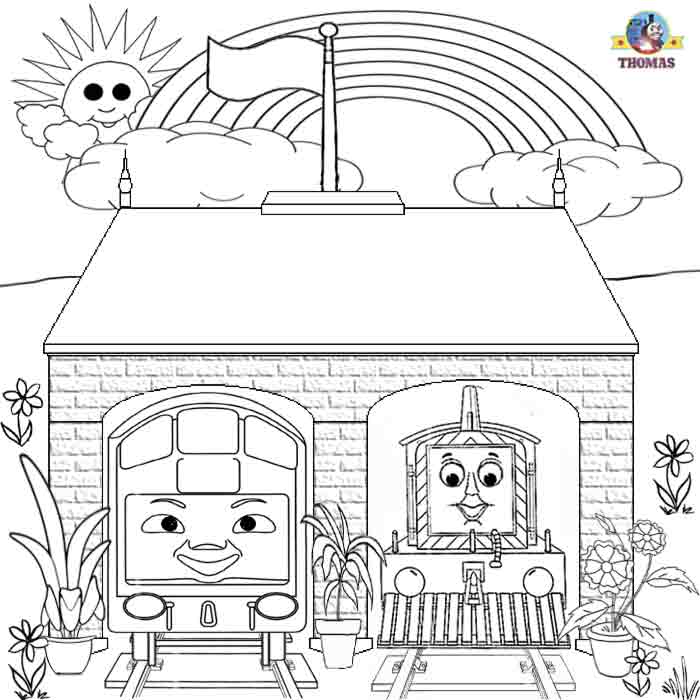 647 Unicorn Molly The Train Coloring Pages with disney character