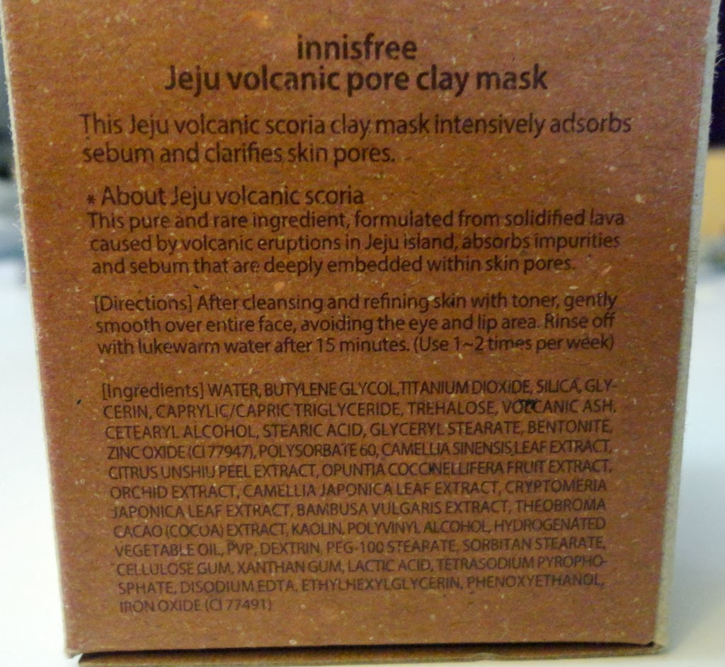 Lin Lin Hime Review Innisfree Jeju Volcanic Pore Clay Mask
