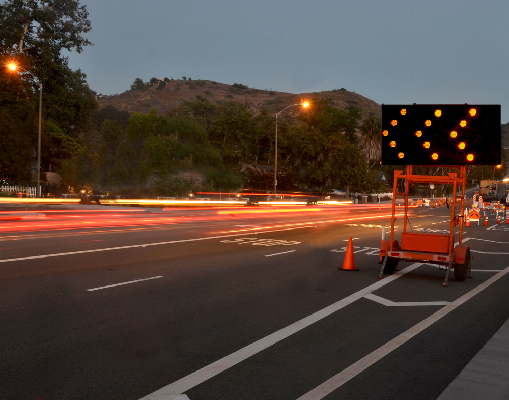 You were ahead of us in the far left lane. 