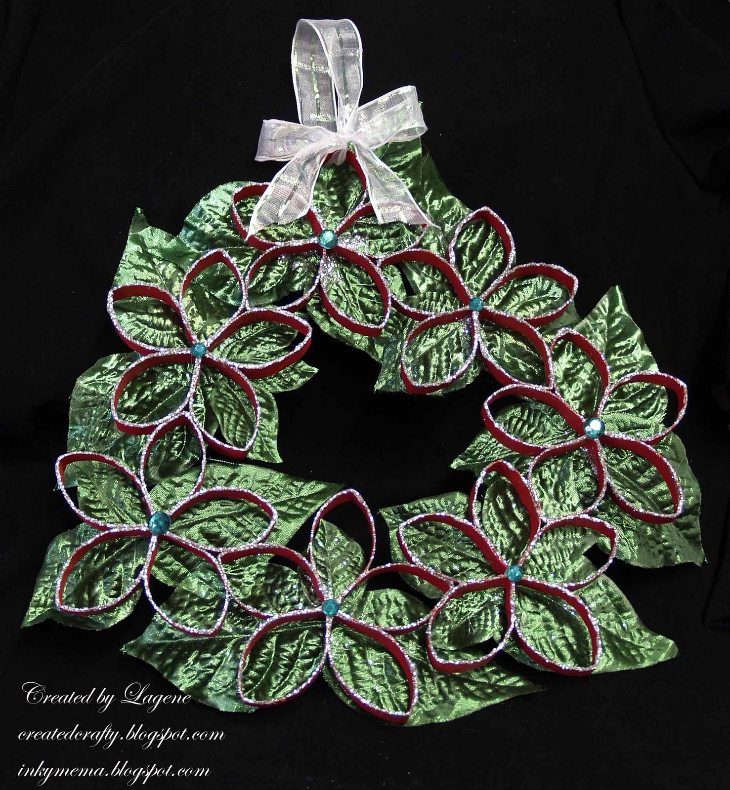 Created Crafty Toilet Paper Roll Poinsettia Wreath Tutorial