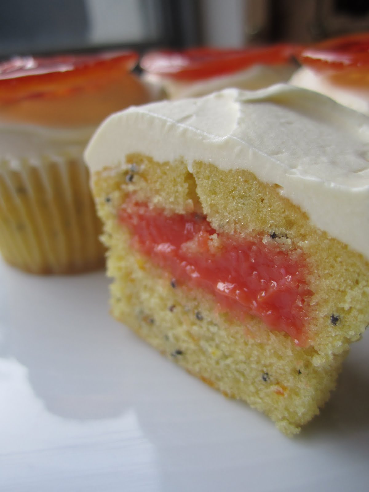 Mangada [to eat] Blood Orange & Poppy Seed Cupcakes
