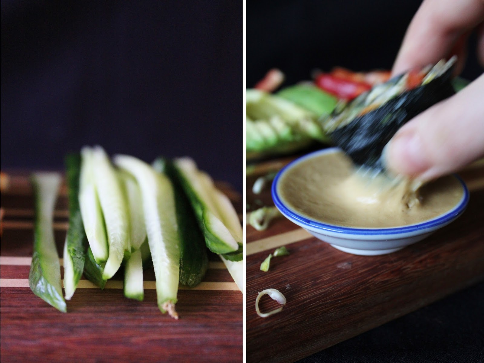This Rawsome Vegan Life sushi with sprouts & tahini miso ginger sauce