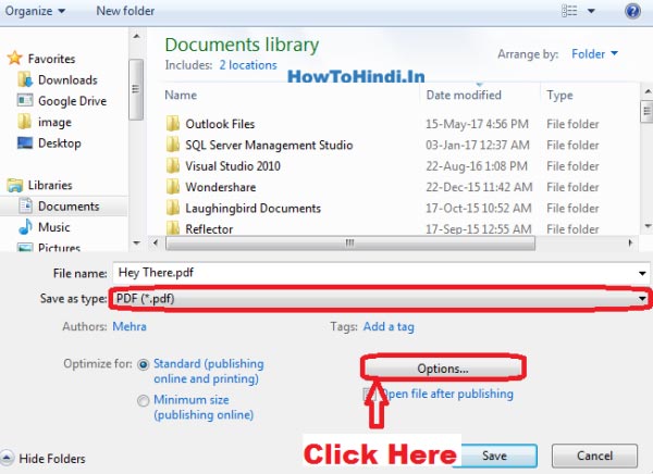 save pdf file with password