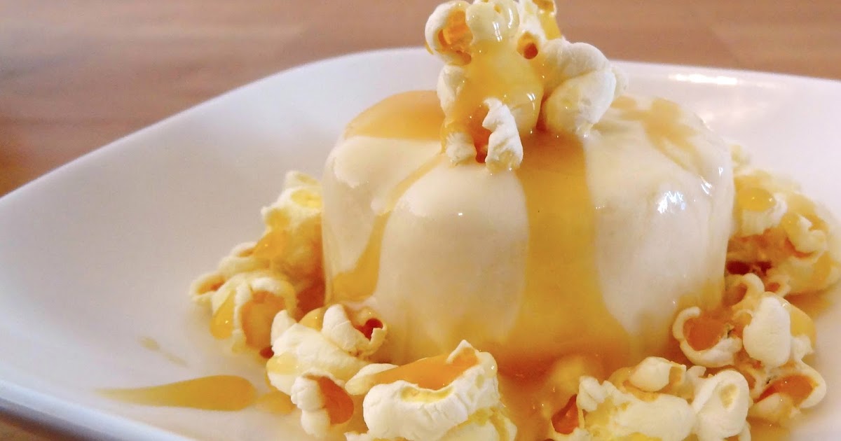 Cravings and Ramblings Popcorn Ice Cream with Salted Butter Caramel Sauce